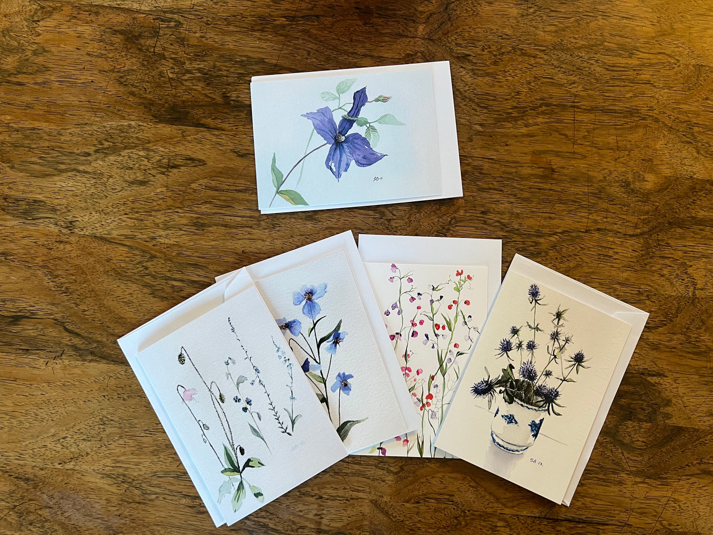 Set of 5 mixed Greeting Cards with envelopes