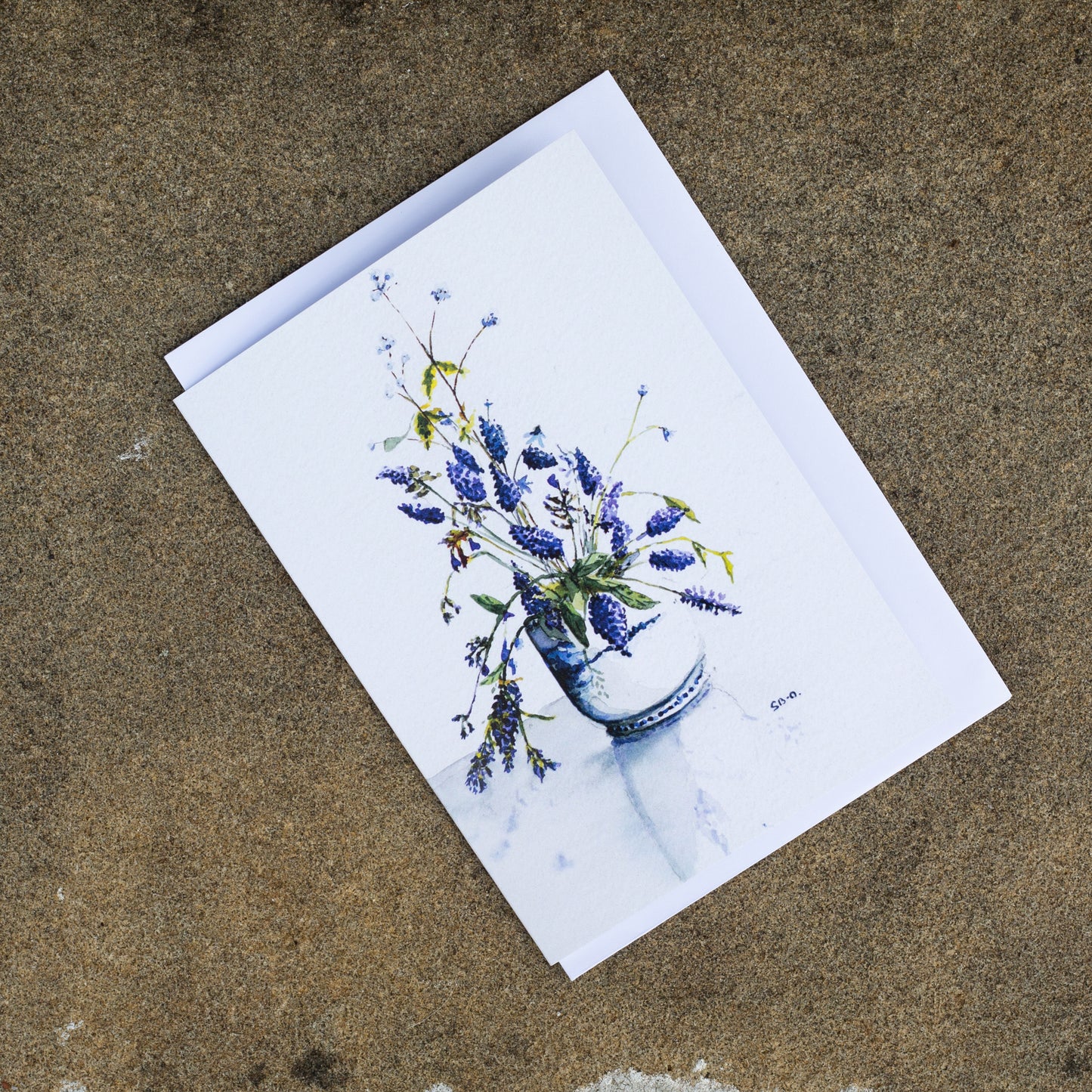Set of 5 Greetings Cards in Muscari Design