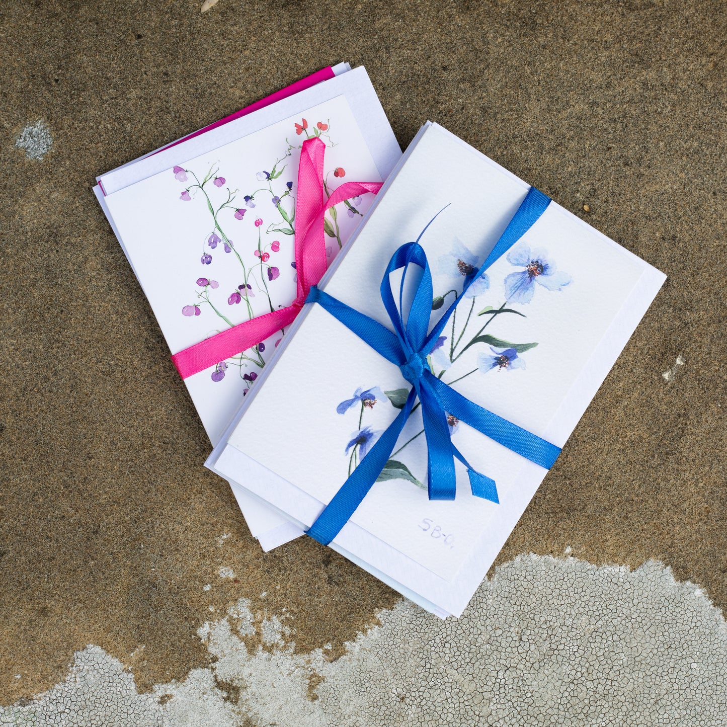 Set of 5 Greeting Cards - Mixed Spring flowers
